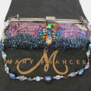 Mary Frances NWT Purple Wonder beaded shoulder bag